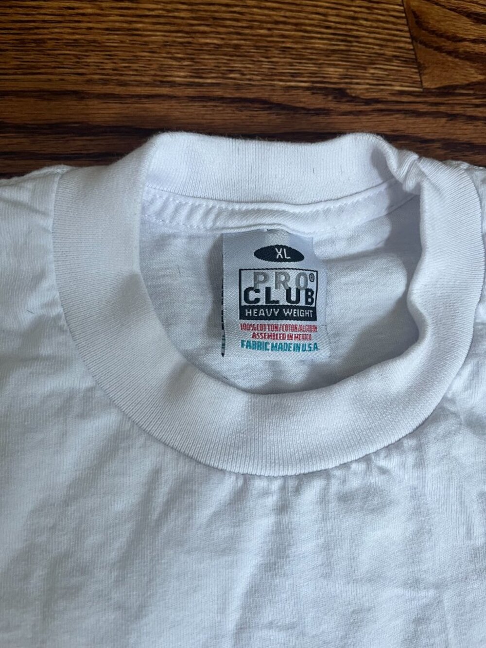 Vintage Pro Club Heavyweight T-Shirt Size XL White Blank Made in USA Tee Y2K - Picture 2 of 8